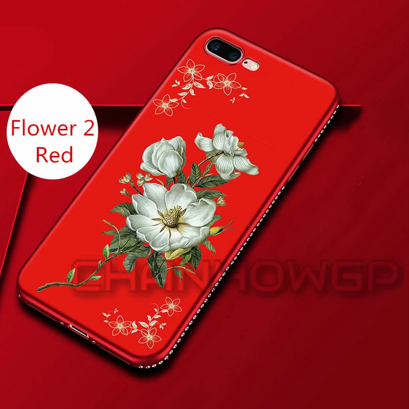 Мягкий матовый чехол с объемным рельефным цветком для iPhone X 10 8 7 6 6s Plus Блестящий