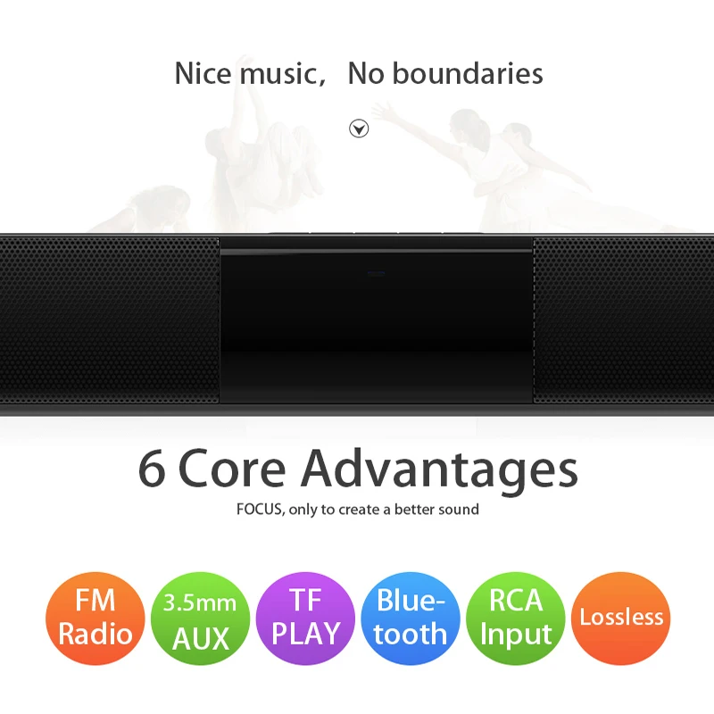 20 Вт Bluetooth колонка домашний кинотеатр звуковая панель с супер басами портативный