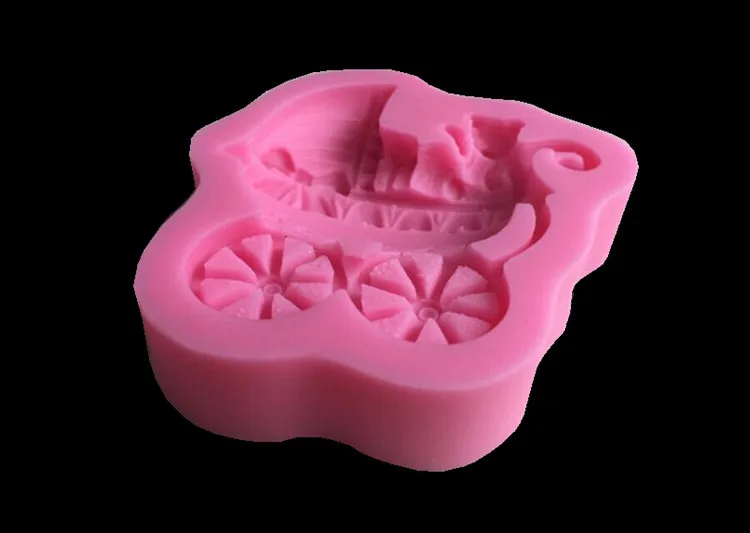 DIY Детский автомобиль и бант силиконовая форма для помадки 3D инструменты для украшения торта набор для выпечки с шоколадом пресс-формы для кухни F420