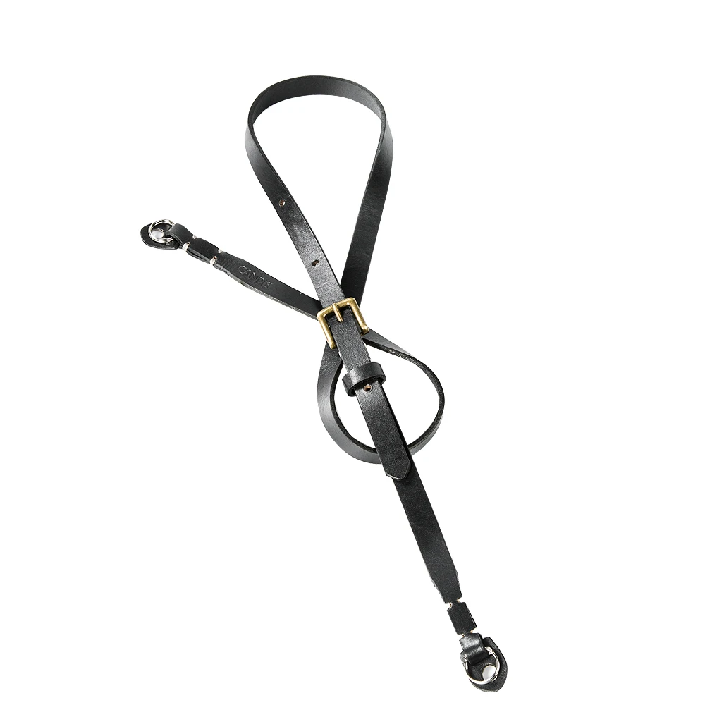 Регулируемый кожаный ремешок для камеры CANPIS коричневого и черного цвета с