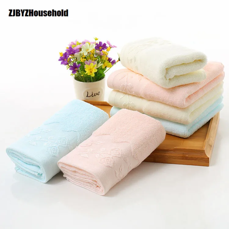 Полотенце 32 нити жаккардовое кружевное розовое Хлопковое полотенце|cotton towel|rose