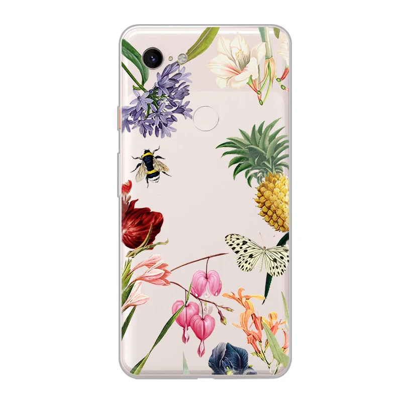 ciciber New Fashion Phone Cases For Google Pixel 3 2 XL Case Soft TPU Back Cover for 3XL 2XL Flower Funda Capa Coque |
