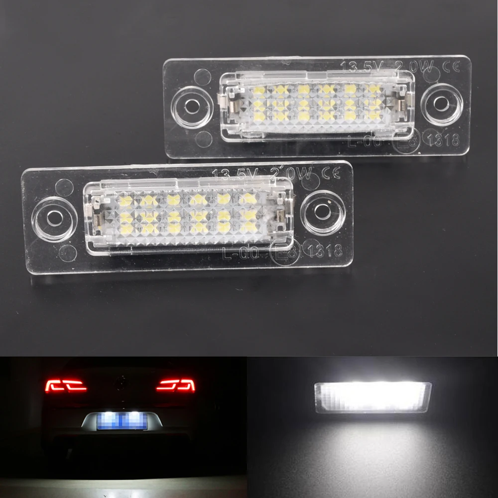 2 шт. автомобиль 18LED без ошибок номерной знак светильник лампа для VW Touran Passat Cimousint