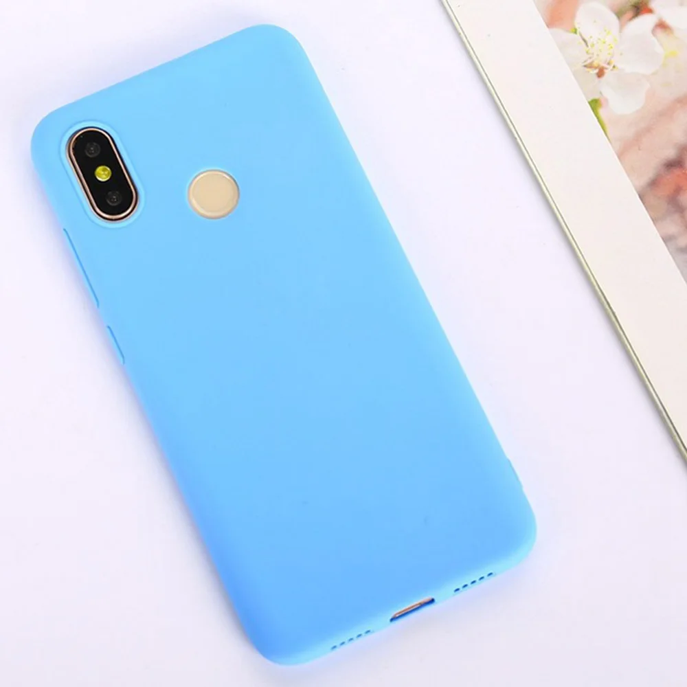 Silicone Candy Color Case For Xiaomi Redmi Note 5 7 Pro 6 Mi 8 Lite 9 SE Ultra Thin Soft TPU Cover A2 |