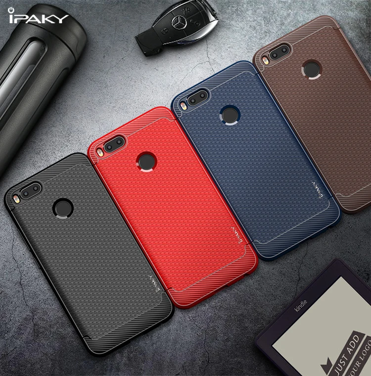 Чехол для Xiaomi Mi A1 IPAKY силиконовый мягкий чехол 5X текстура ударопрочный корпус xiomi