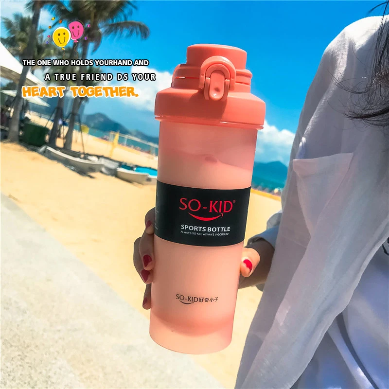 700ml Протеин шейкер бутылка без добавления бисфенола А Бутылки для воды спортивная Фитнес дорожные сумки школьников детская питьевая бутылка для школы на лето