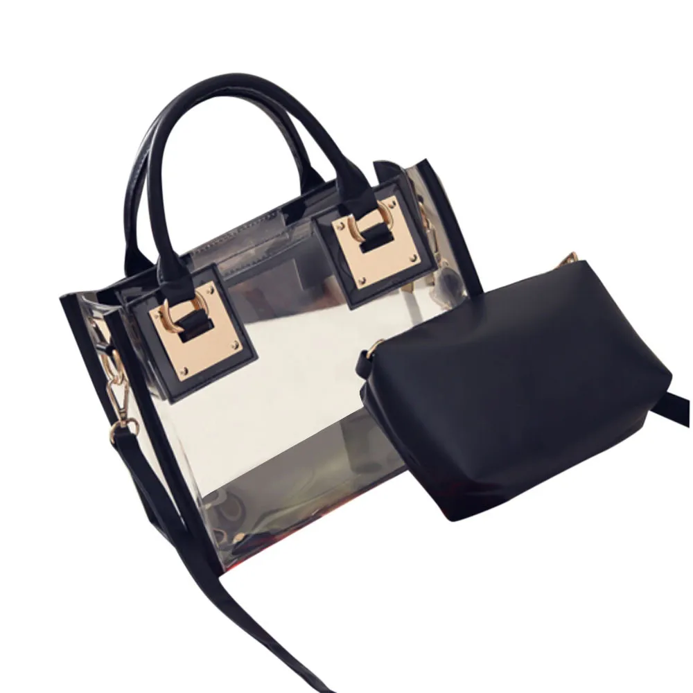 Фото Женская сумка модная прозрачная через плечо Желейная конфетная пляжная сумочка(China)