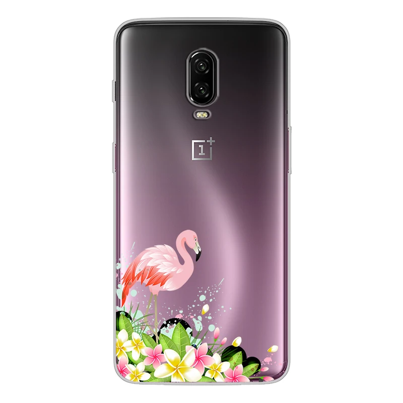 ciciber New Fashion Phone Cases For Oneplus 6T 5T 6 5 Case Soft TPU Back Cover for 1+6T 1+5T 1+5 1+6 Flamingo Pineapple Funda |
