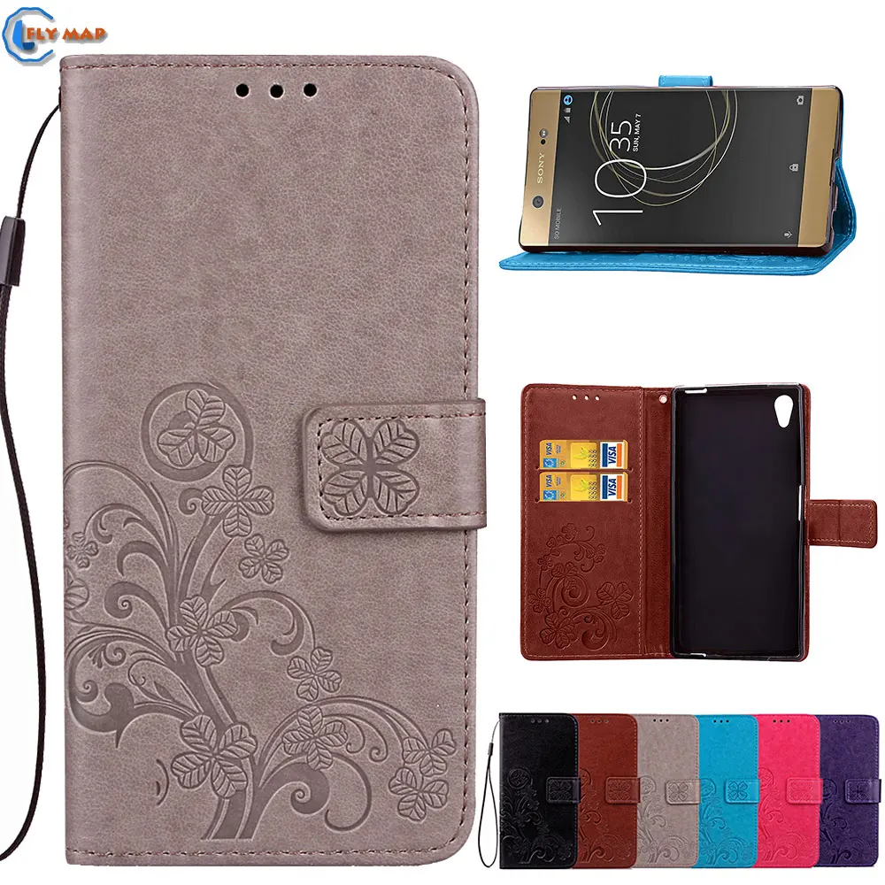 Флип чехол для Sony Xperia XA1 Dual G3121 Кошелек из искусственной кожи телефона XA 1 G3116 G3112 G3123