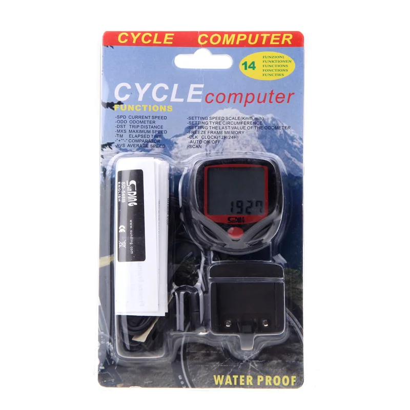 Sunding SD-548B велосипедный компьютер цифровой 14 функций водонепроницаемый
