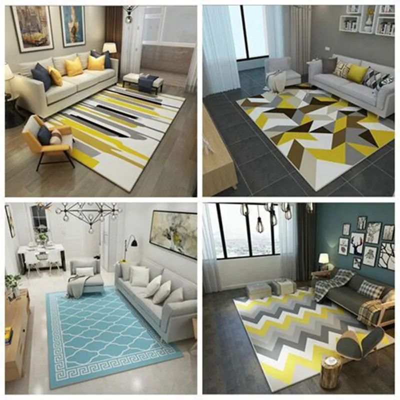 

LIU Modern abstract creative sofa tea table carpet Nordic living room rug bedroom bedside children room home carpet fashion pad