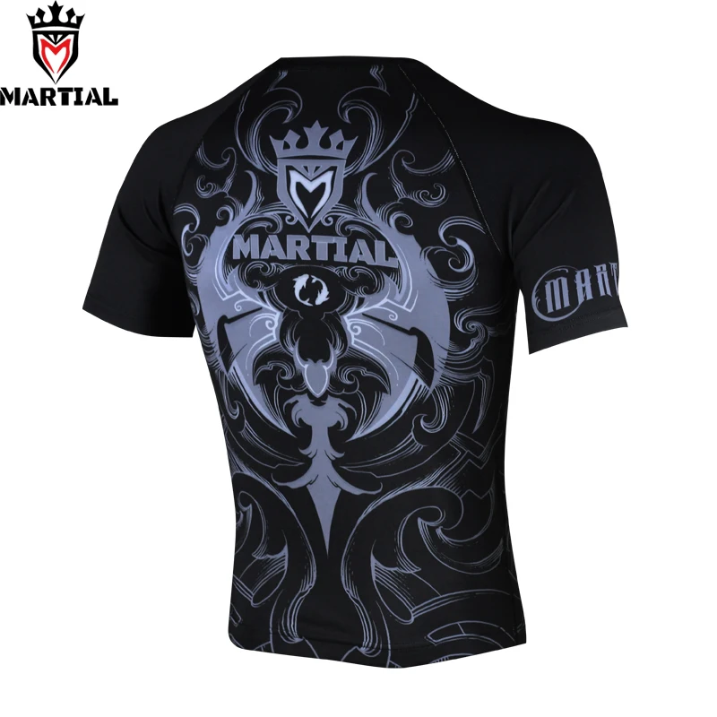 Martial : Pisces sublimated sports t shirt gym men qucik dry shirts mma clothing breathable plus size jersey |