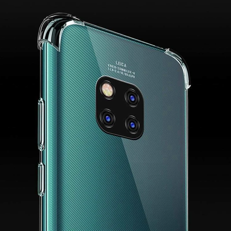 Roybens Shockproof Silicone Case For Huawei Mate 20 ProTransparent Back Cover Protective Clear TPU Coque |