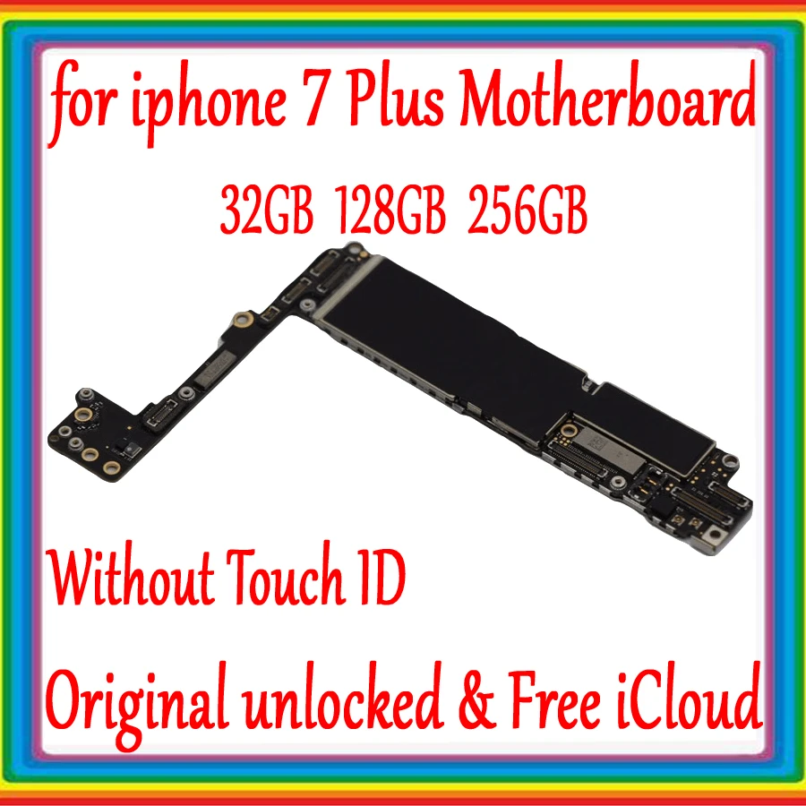Для iphone 7 Plus 5 дюймов материнская плата без Touch ID 100% оригинал разблокирована для
