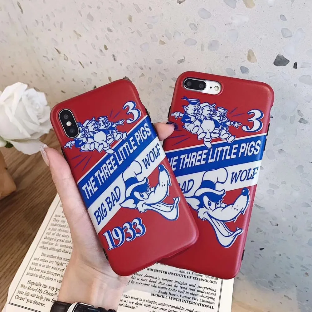 Cute Cartoon Pig Phone Case For iphone X XS Max XR 6 6s 7 8 plus Cover Fashion Funny IMD Soft Cases Capa |