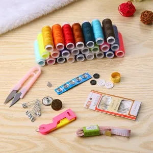 

Multifunctional portable gold tail needle sewing kit 16*15*5cm 12pcs/set free shipping