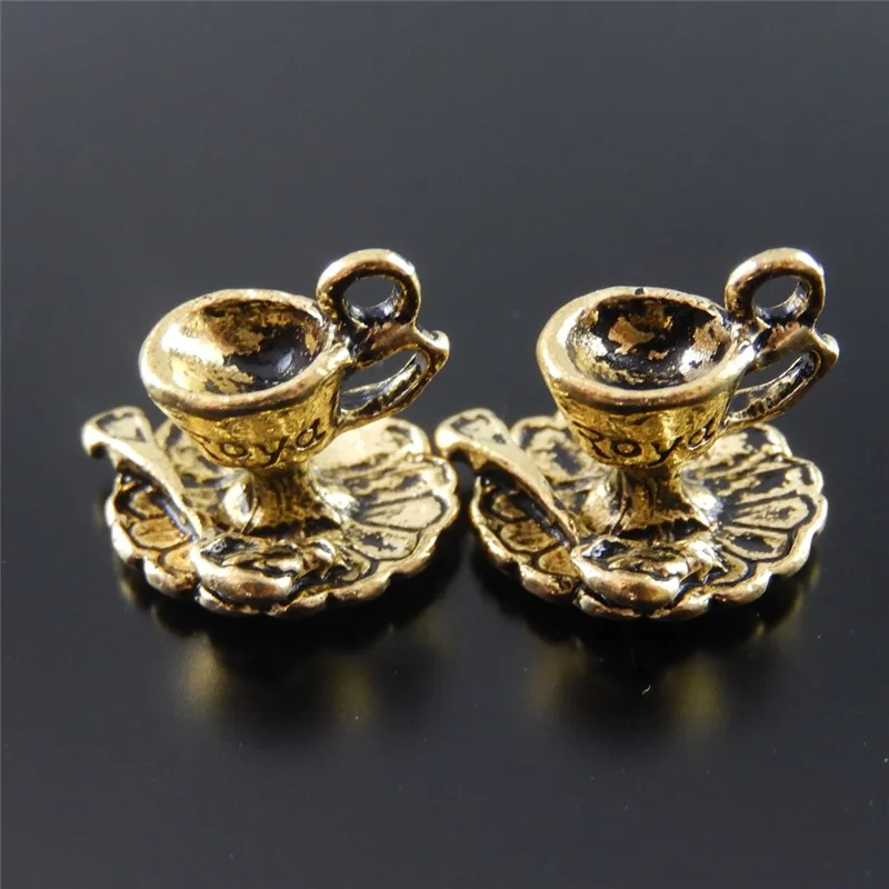 10 шт. маленькие подвески чашки для кофе|cup charm|charms antiquecoffee cup charm |