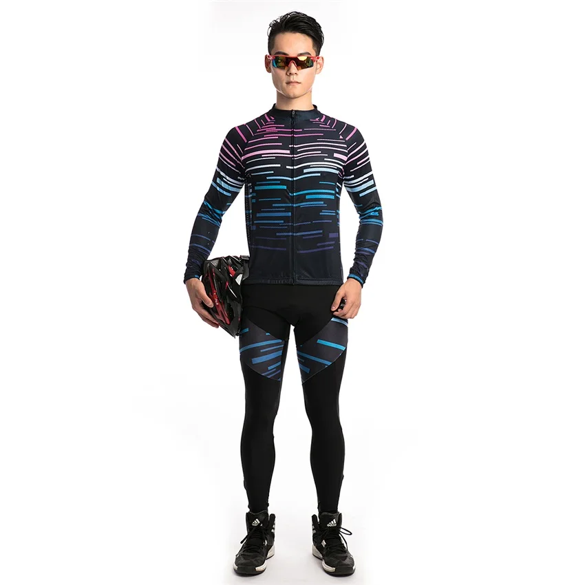 2021 зимняя одежда для велоспорта утепленная флисовая длинная майка Мужская