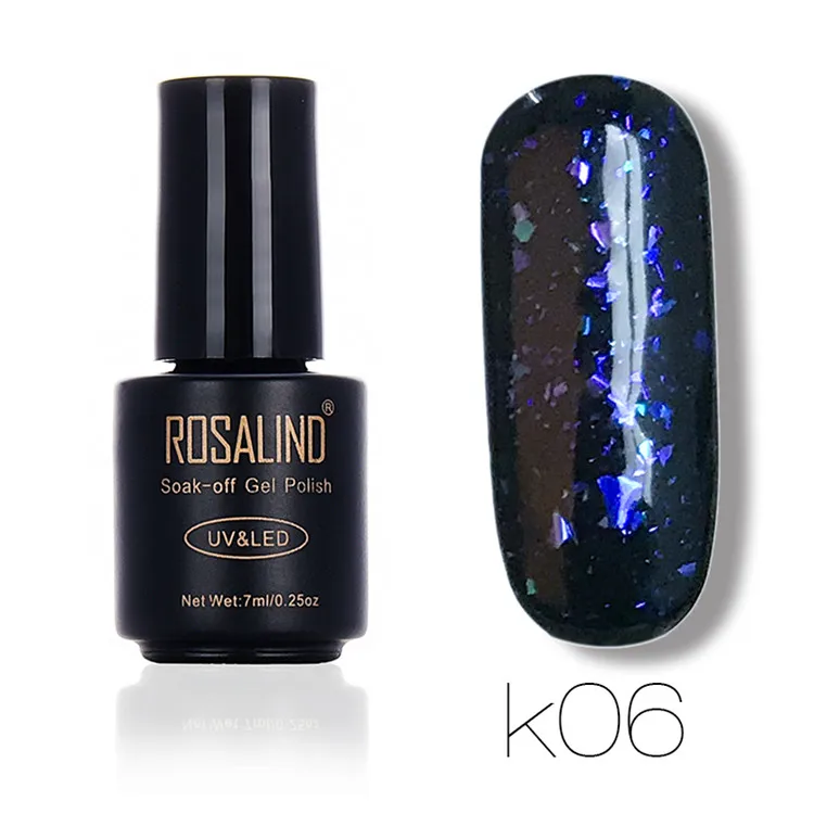 RAK06 ROSALIND гель 1S 7 мл Блестящий Galaxy Гель-лак для ногтей цветной Блестящий Гель-лак УФ светодиодная лампа Блеск Полупостоянный дизайн ногтей - Цвет: RAK06
