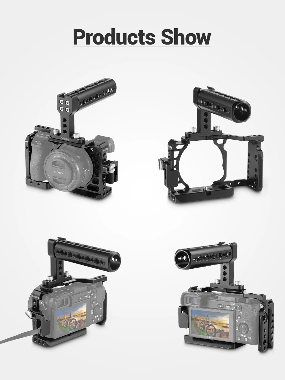SmallRig Защитная клетка для камеры a6500 с верхней ручкой+ HDMI кабель зажим для sony A6500/A6300 Dslr клетка установка-1968