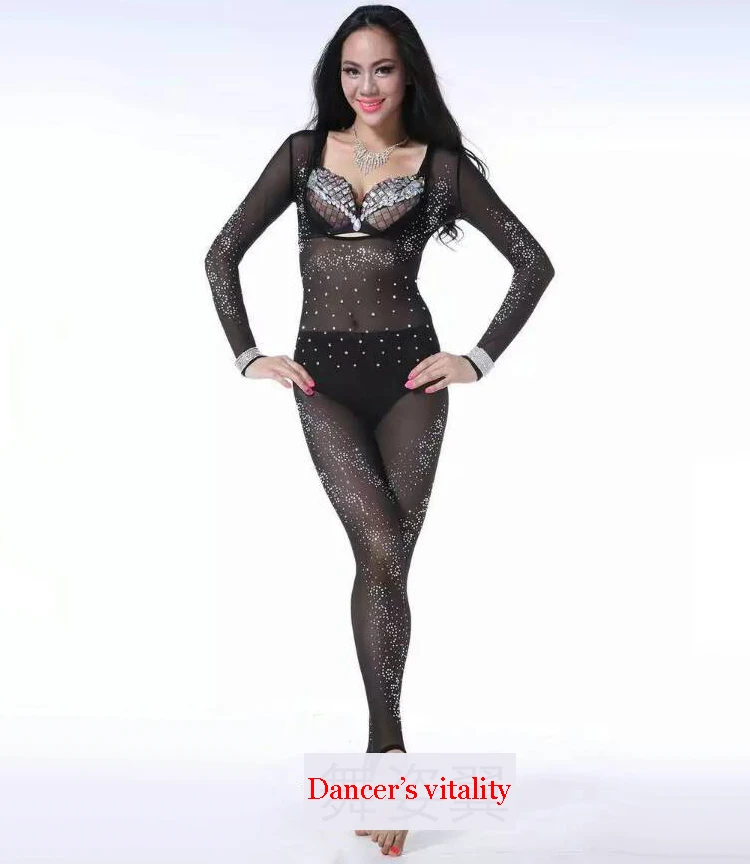 Новый Старший Танец Живота Топ Камни Belly Dance Одежда Девушки Леггинсы Женщины