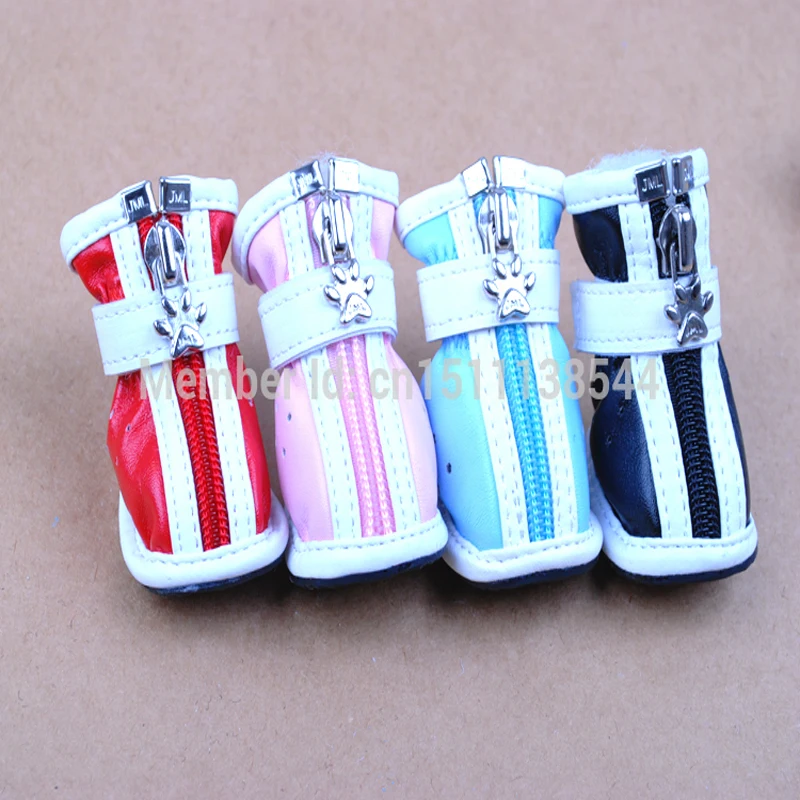 Высокое качество из искусственной кожи собаки обувь удобные дышащие сапоги