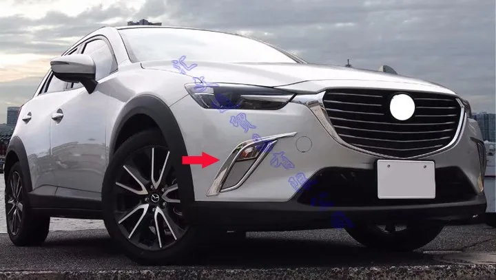 Для Mazda CX 3 2016 2017 2018 2019 ABS хромированный передние противотуманные фары светильник