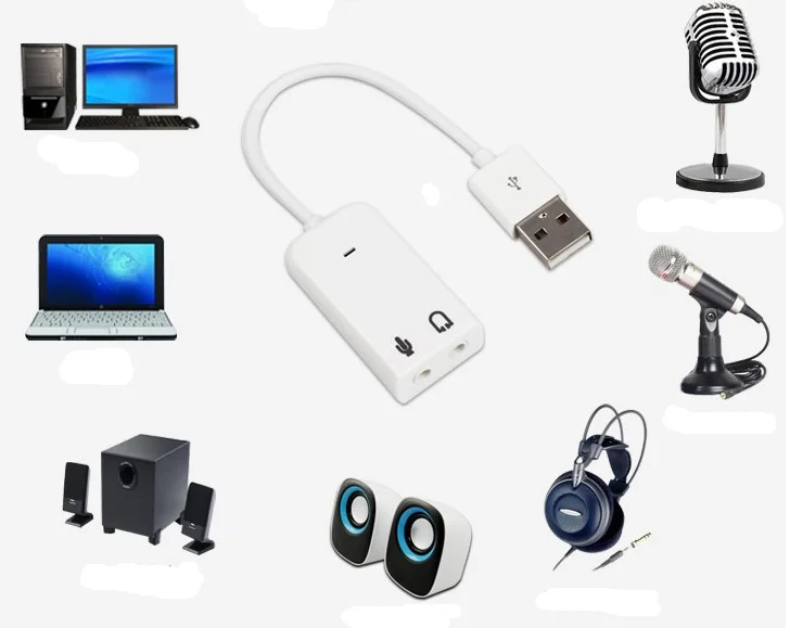 ГОРЯЧАЯ Настольных ПК Windows USB2.0 3D Virtual 7.1 Канальный Звук звуковая Карта Адаптер usb