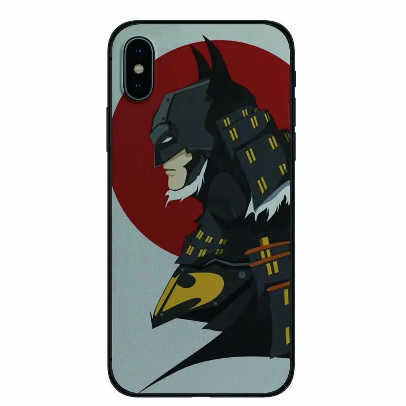 OUTMIX Бэтмен ниндзя роскошный черный чехол для телефона iphone 8 plus 7 6 Plus 6s Мягкий