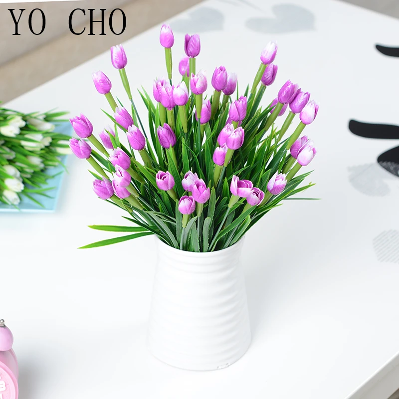 Искусственные цветы-тюльпаны YO CHO букеты цветов свадебное украшение для дома