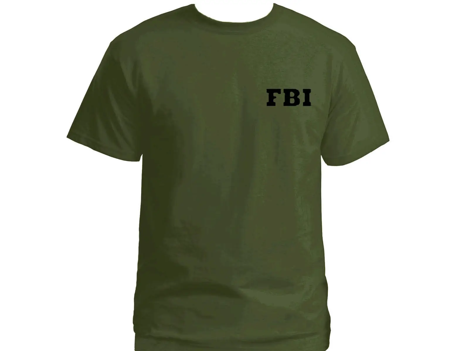 

2019 FBI army green 100% cotton graphic new t-shirt