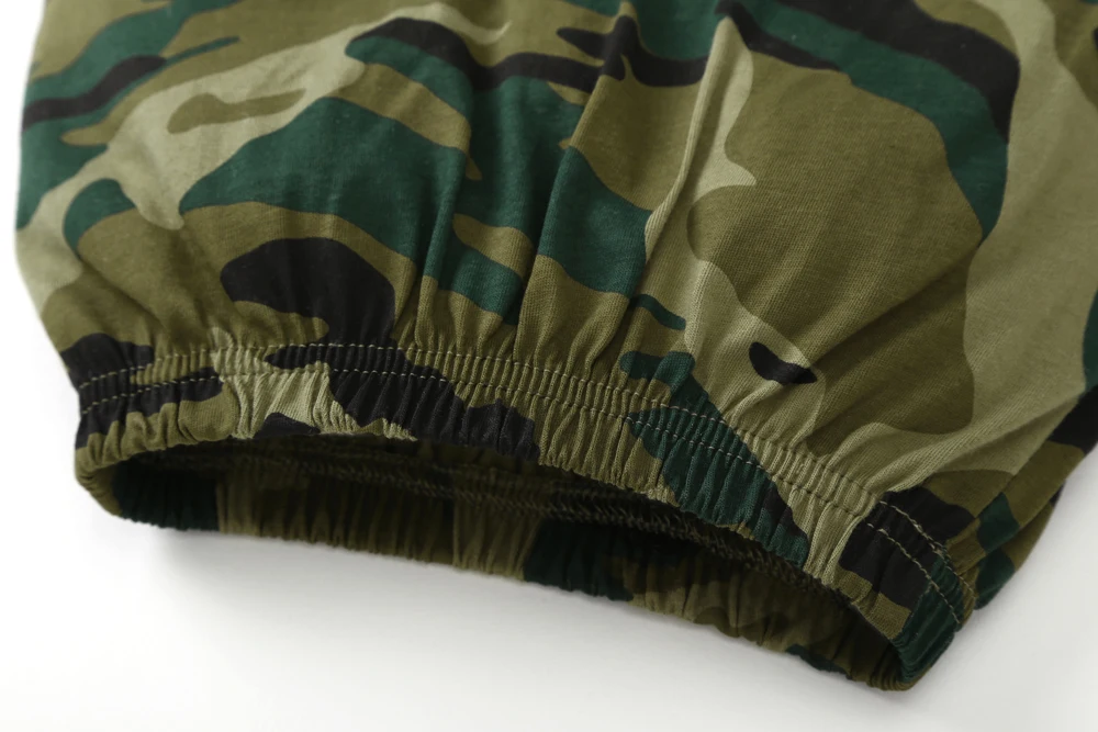 2020 Cute baby boy girl Clothes cotton short sleeve letter print T-shirts camouflage Pants Bow Headband Newborn clothing | Детская