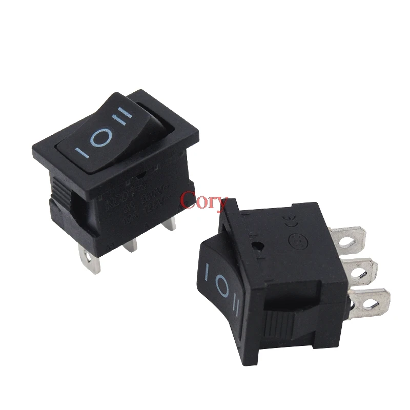 5 шт. SPST 2/3/4/6PIN на включение/выключение Круглый/квадратный лодка кулисный переключатель Мощность переключатель KCD czyc - Цвет: KCD1 3P ON-OFF-ON