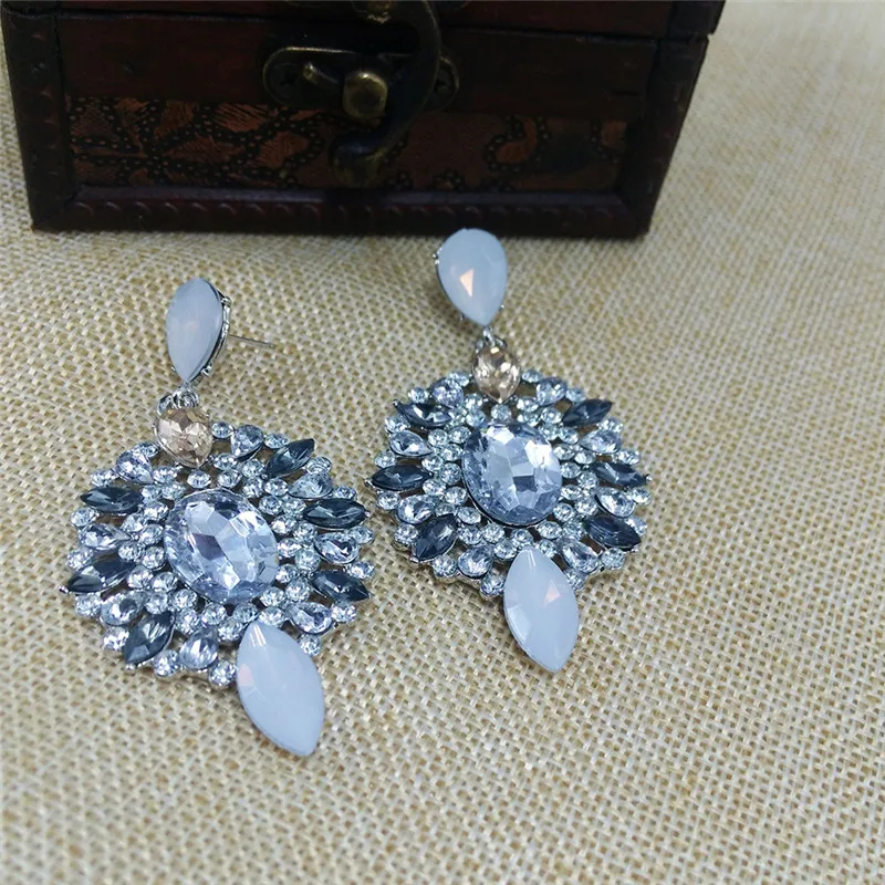 1 пара Кристалл Rhinestone Подвеска Длинные висячие серьги Для женщин Обувь для