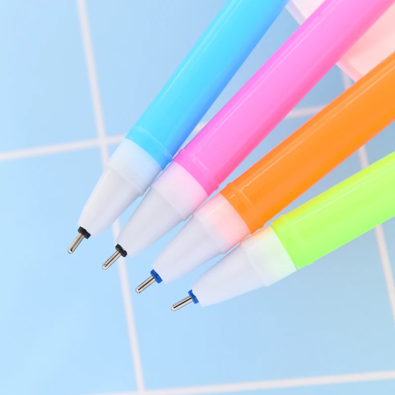 

72 pcs/lot Fresh creative gel pen 0.5mm blue ink refill candy color learning full needle office signature pen School Stationery