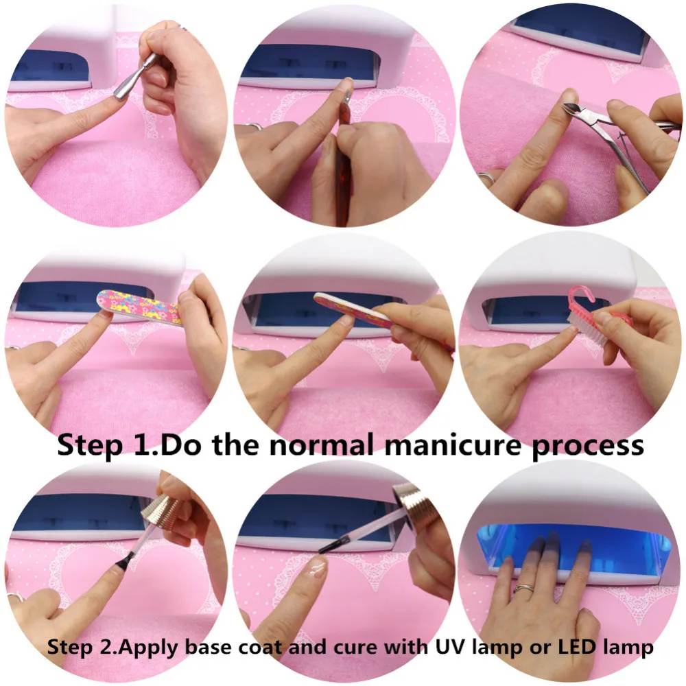 6 Piece 12ml Nails Color Gel Polish Base and Top Coat Artist Vernis UV LED Varnish Glitter Nail Gelpolish | Красота и здоровье