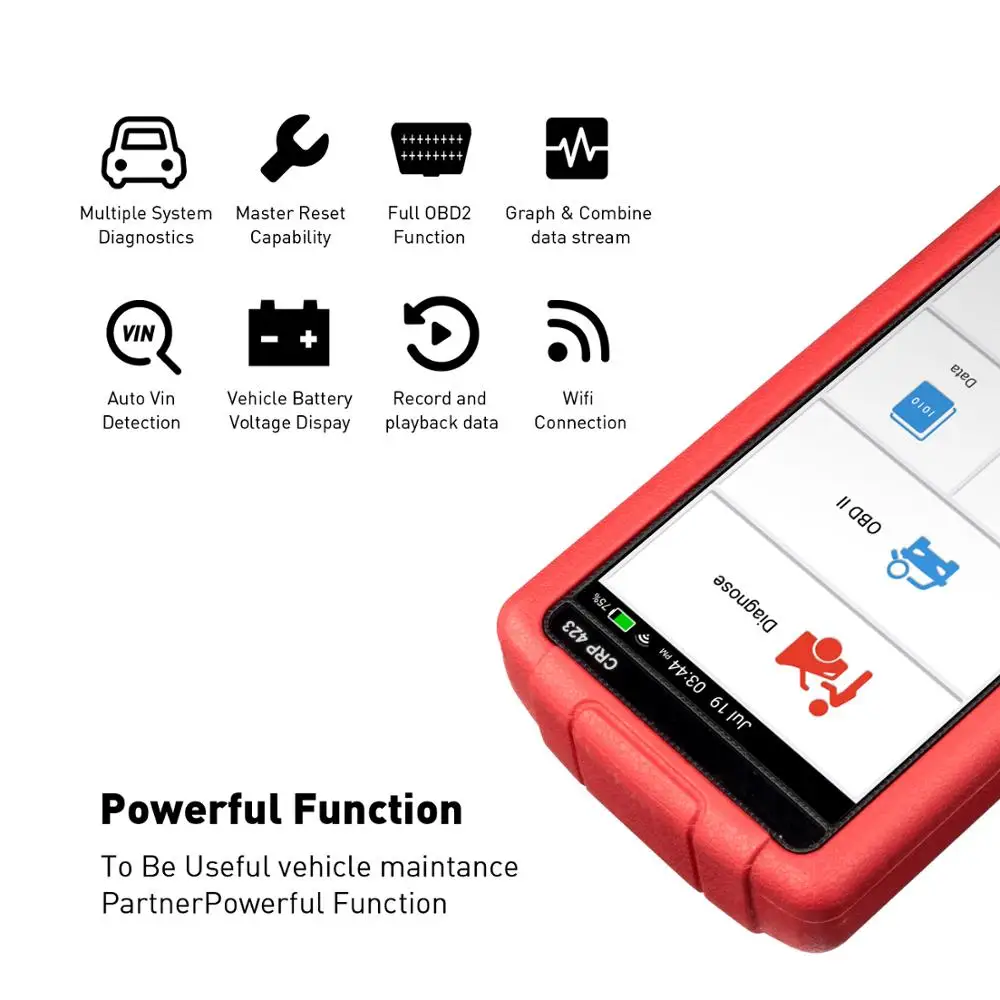 LAUNCH CRP423 автоматический сканер X431 диагностический инструмент Поддержка двигателя/ABS/подушки безопасности/AT OBD 2 CRP 423 OBD2 считыватель кодов бесплатное обновление CRP123