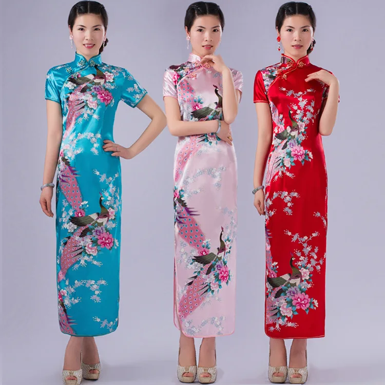 Женское длинное платье Qipao вечернее с длинным рукавом 6 цветов|dress iphone|clothing manufacturers