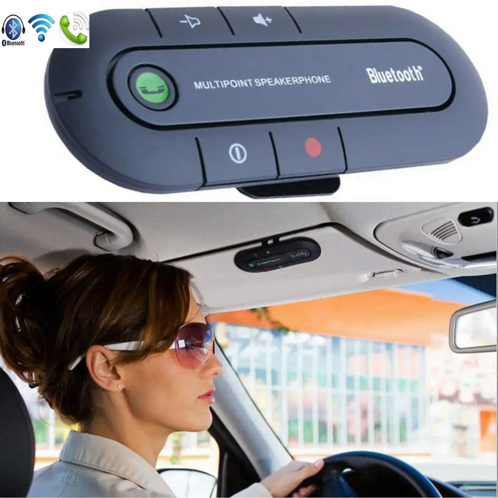 Беспроводной автомобильный комплект громкой связи с Bluetooth зажим для козырька