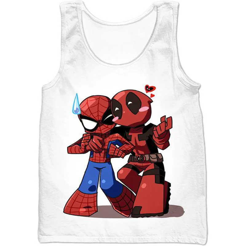 ST-008 Marvel майка для мужчин спортивные Тэнк-топы Дэдпул Железный человек жилет бодибилдинг без рукавов рубашка крутой дизайн майка для мужчин Прямая - Цвет: ST-008