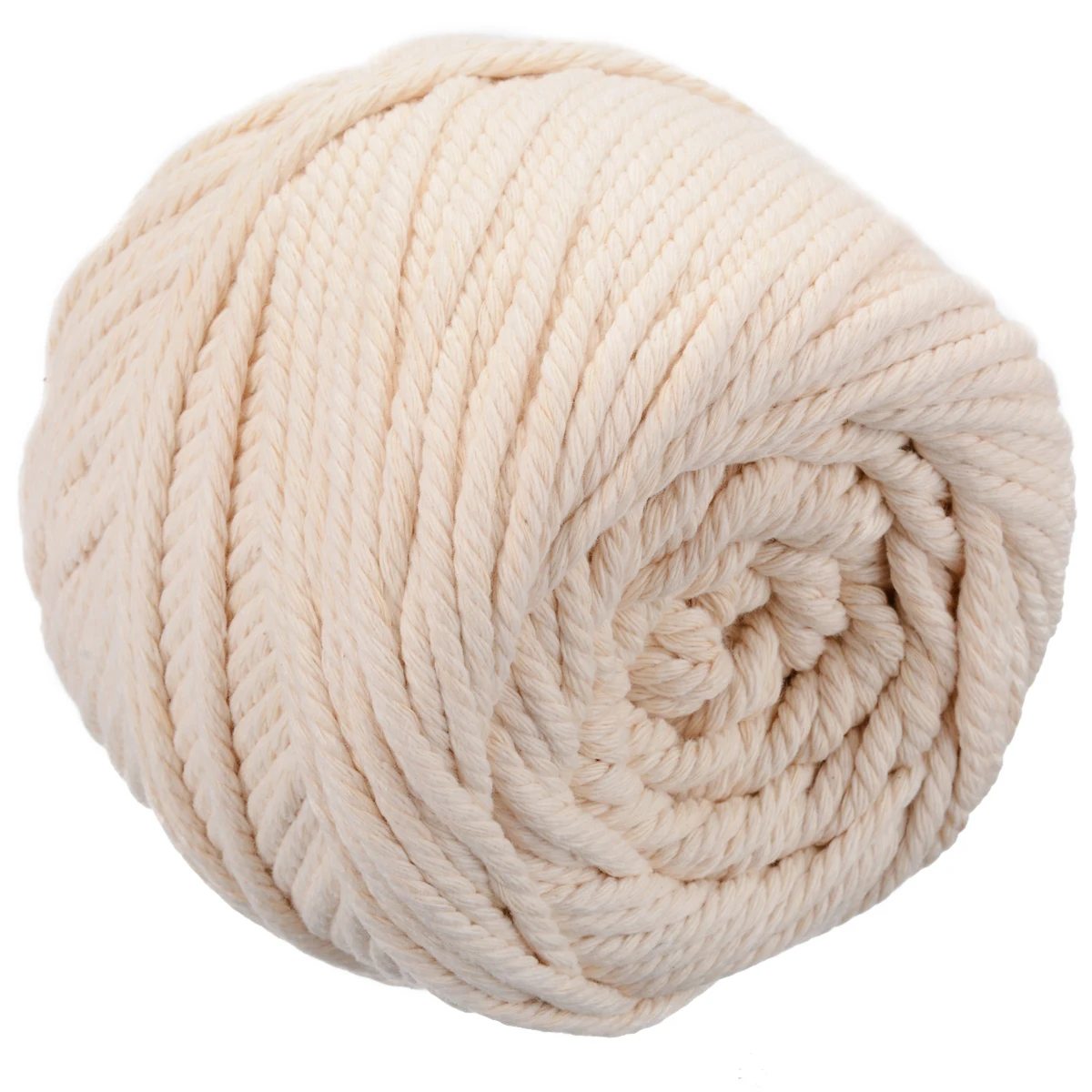 4mm Cotton Macrame Rope Natural Beige Twisted Cord Artisan DIY Home Textile Accessories Hand Craft 100m | Дом и сад