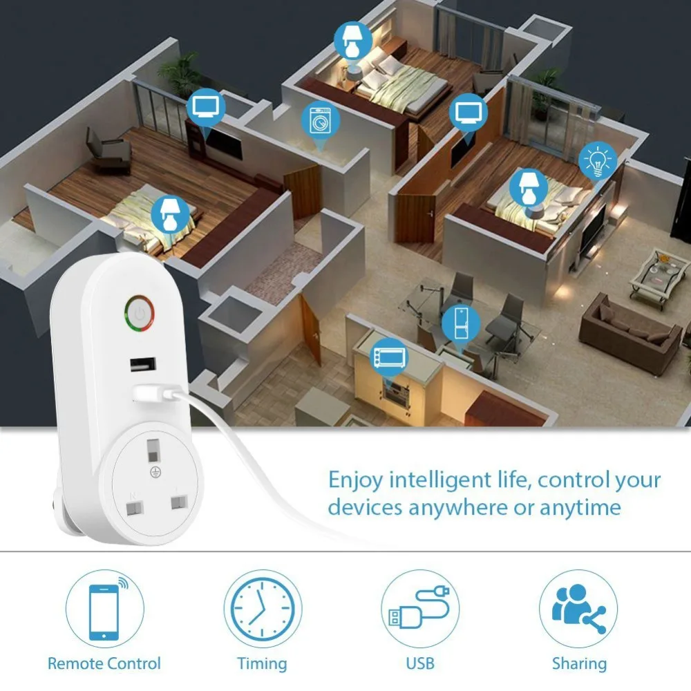 Wi-Fi пульт дистанционного управления переключатель синхронизации розетка умная