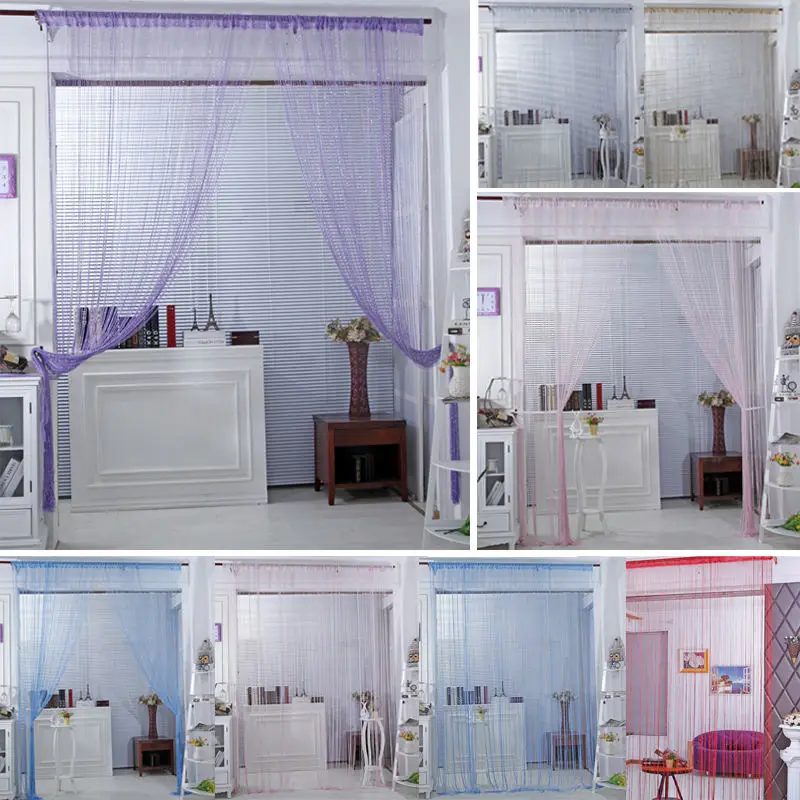 Серебряные кожаные Линия Строка оконные дверные занавески Панель разделитель