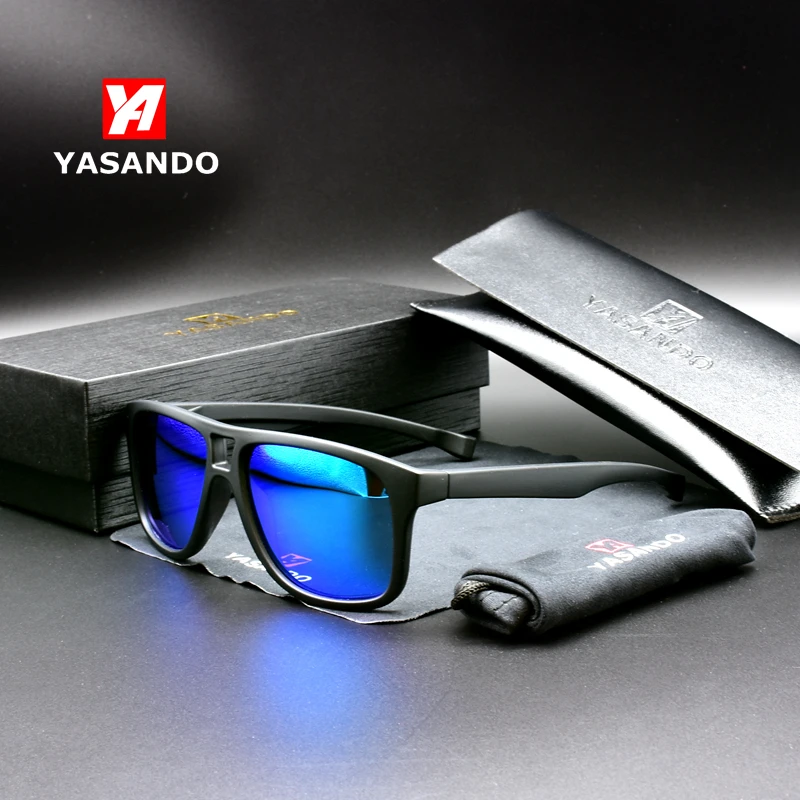 Модные поляризованные солнцезащитные очки es для мужчин YASANDO Shades зеркальная
