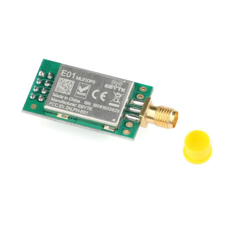 Nrf24l01 Φ Ebyte 20 дБм большой диапазон 2100 м SPI NRF24L01 + PA LNA 2 4 ГГц радиочастотный