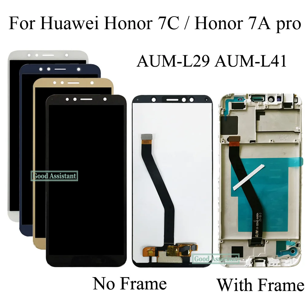 5,7 дюймов для huawei Honor 7C AUM-L41 ЖК-дисплей+ кодирующий преобразователь сенсорного экрана в сборе с рамкой для huawei Honor 7A Pro AUM-L29