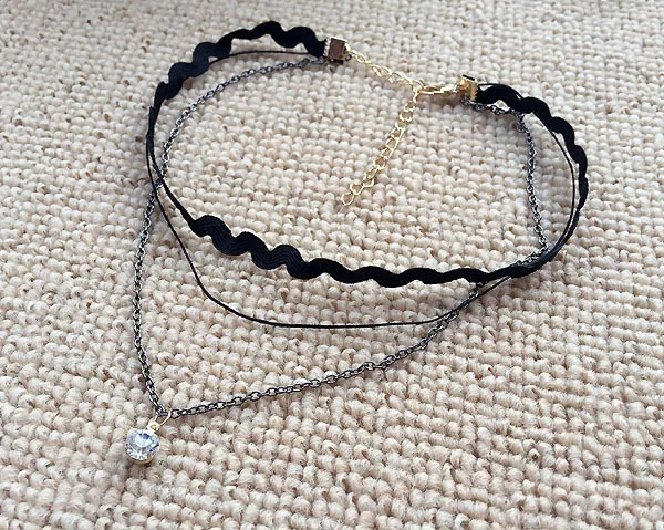 Новинка 2017 роскошные черные бархатные ожерелья чокер ювелирные изделия