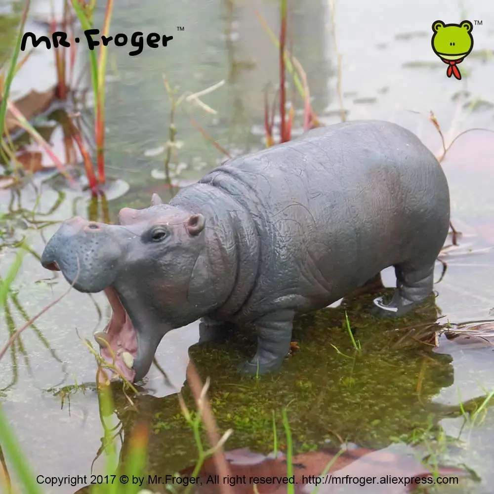 Mr.Froger модель бегемота игрушка искусственный зоопарк милый лес мир ползущие вид