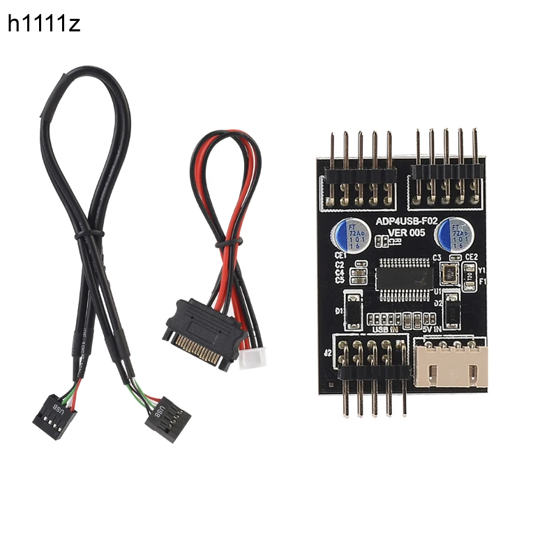 9 контактный USB разъем от 1 до 2 удлинитель usb хаб USB2.0 адаптер усилитель порта с