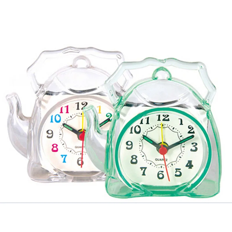 Будильник электронные настольные часы имитация кристалла чайник образный